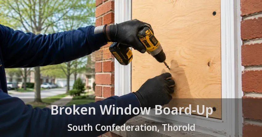 Broken Window Board-Up South Confederation, Thorold - ON