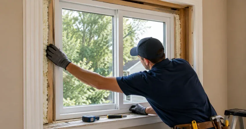 close-up of Low-E glass coating on an insulated window Lake Gibson, Thorold