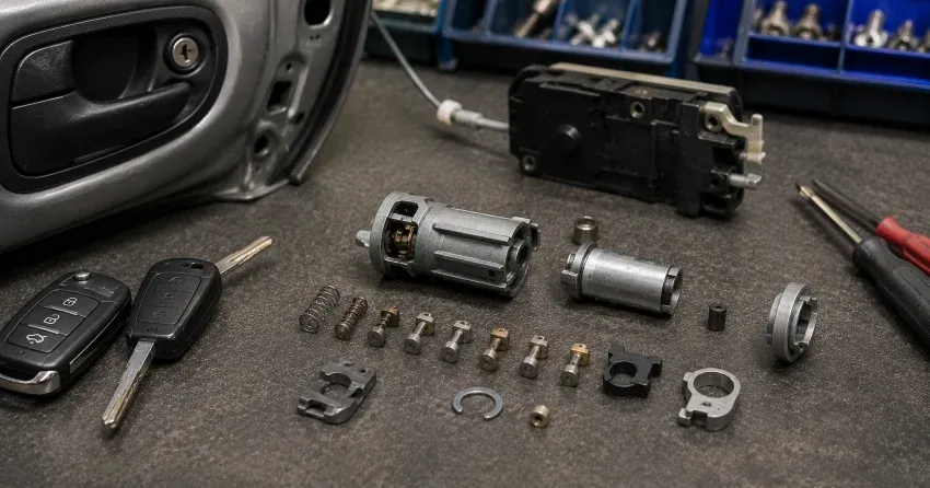 technician testing a car key fob during Car Lock Repair Thorold South, Thorold