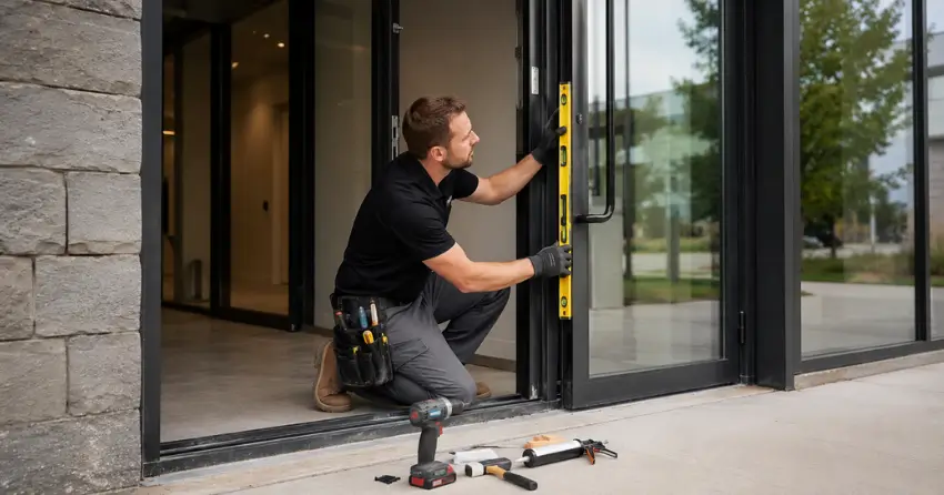 commercial glass door frame installation St. Johns, Thorold