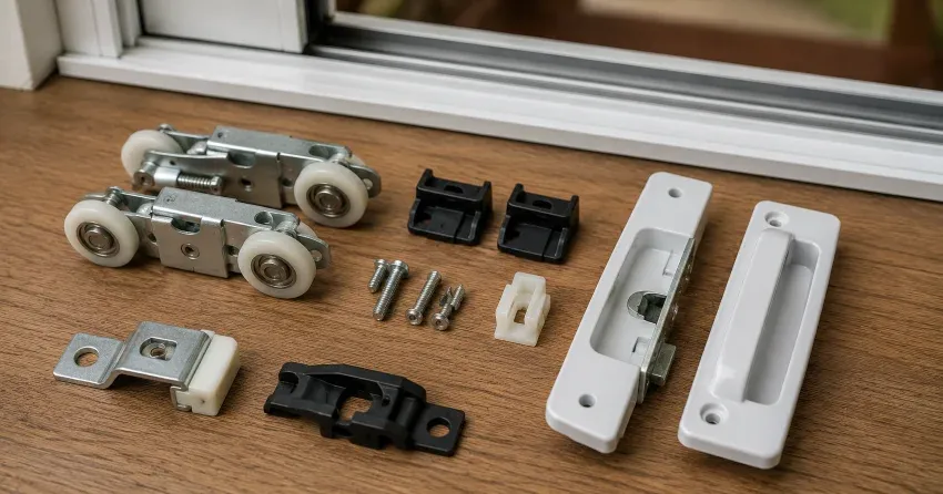 sliding door broken Thorold roller and track inspection