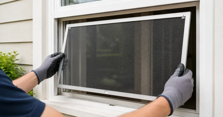 technician repairing a window sash and balance system in Port Robinson West, Thorold